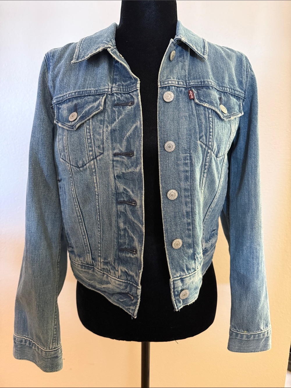 LEVIS Trucker Jacket Stone Wash Womens Size Small